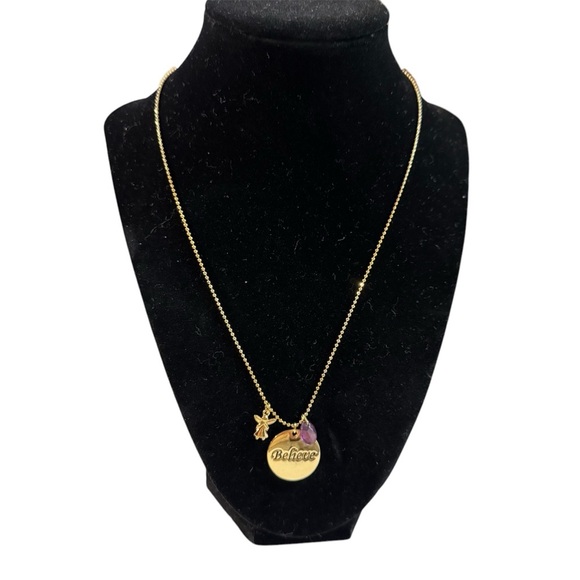 Avon Goldtone Inspirational Disc Believe' Pendant Necklace NIB 2007 - Picture 1 of 6